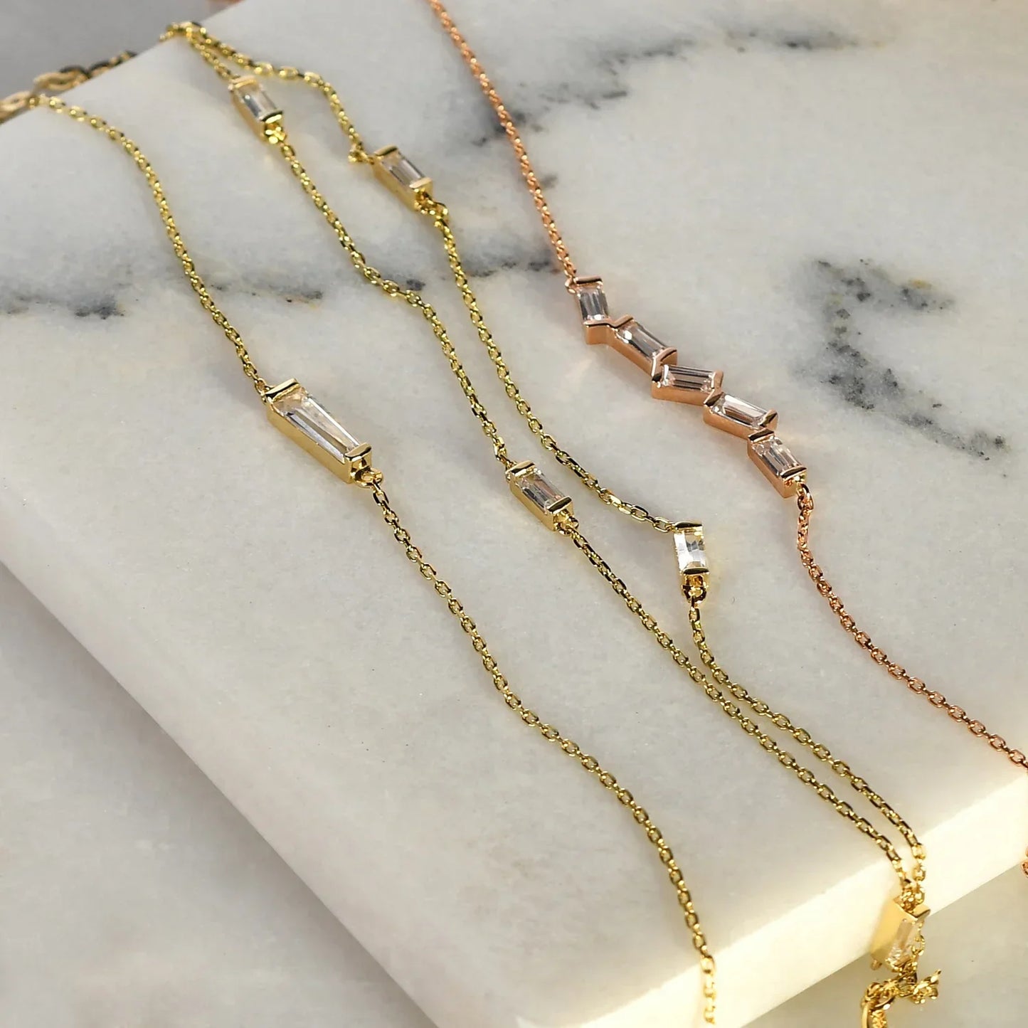 Pulsera Baguette Zigzag Oro