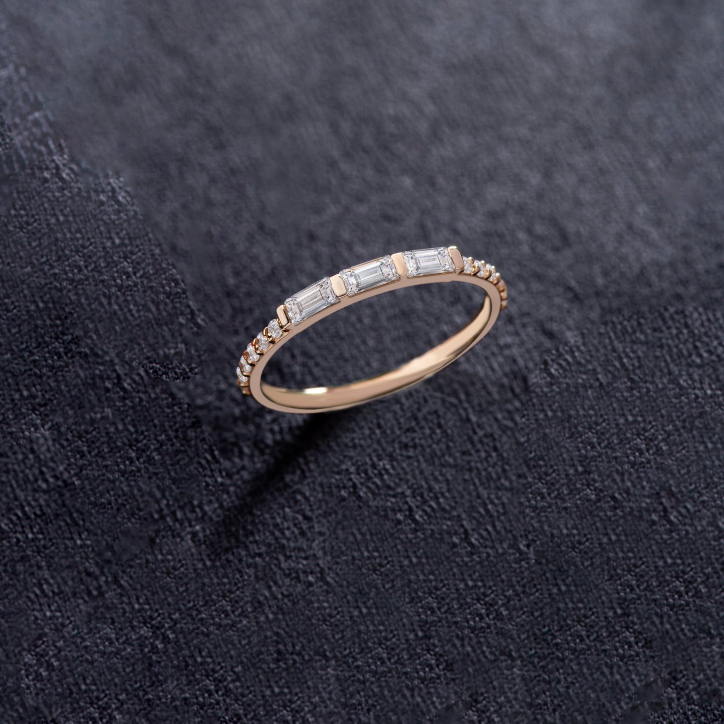 Anillo Media Caña Baguette Oro Ampliar