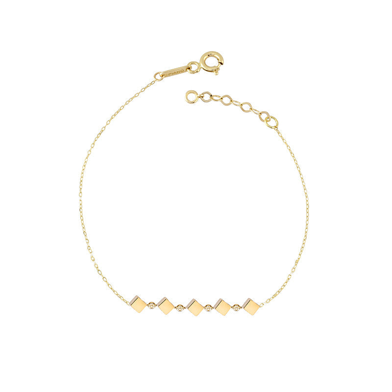 Pulsera Gravity Row Cube Oro