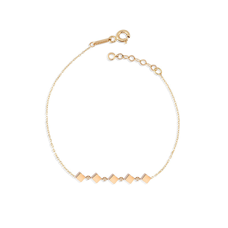Pulsera Gravity Row Cube Oro