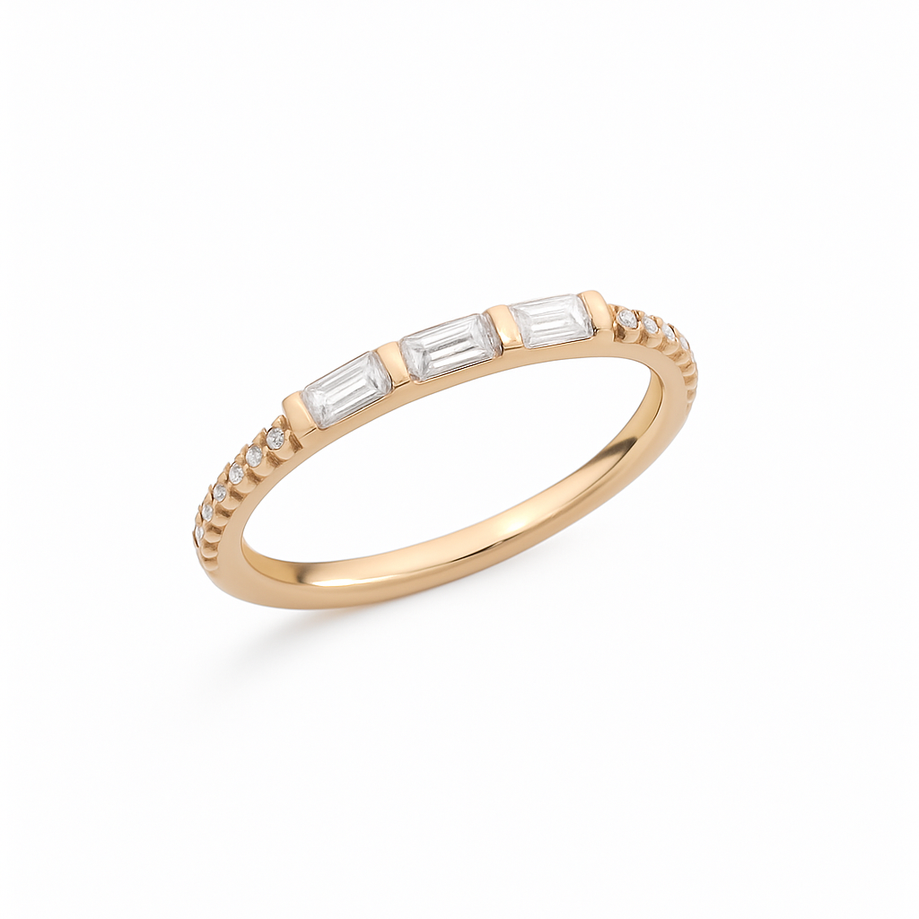 Anillo Media Caña Baguette Oro Ampliar