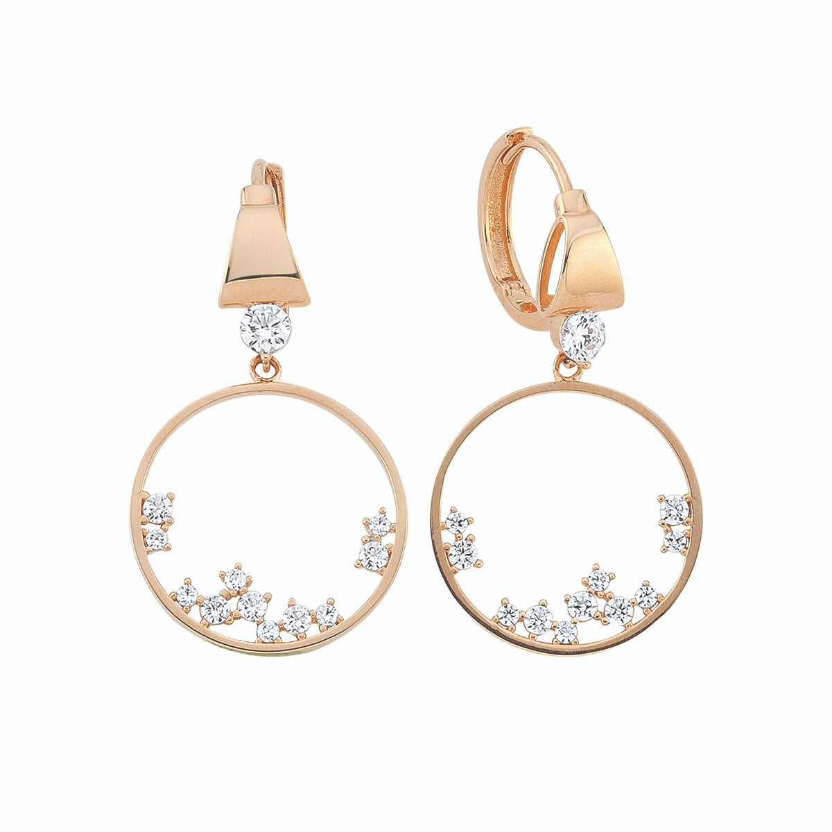 Celestial Harmony Rose Gold Earrings