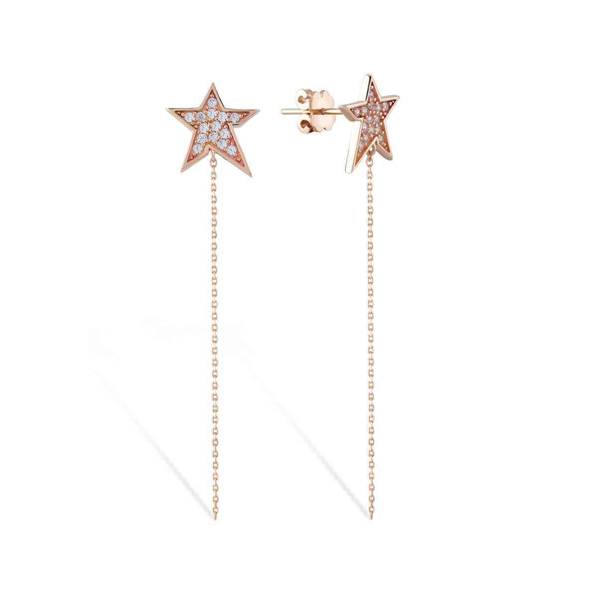 Pendientes de oro de elegancia estelar