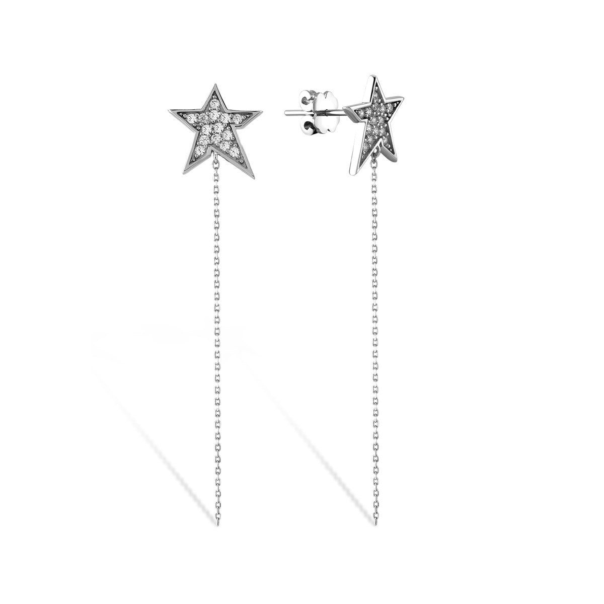 Pendientes de oro de elegancia estelar