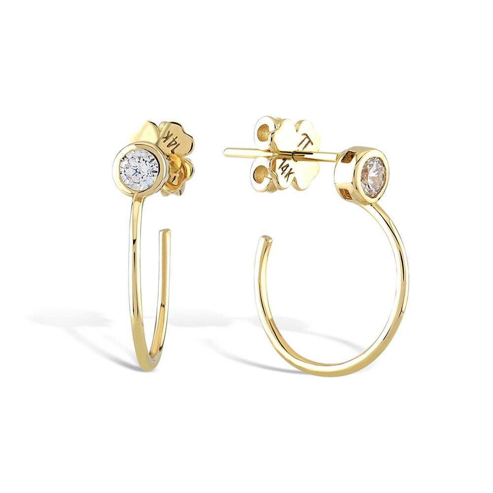 Pendientes Círculo Radiante Oro