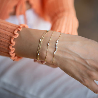 Pulsera Baguette Zigzag Oro
