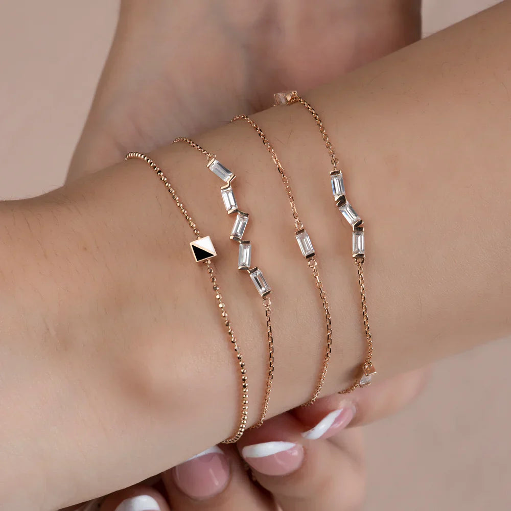 Pulsera Baguette Zigzag Oro