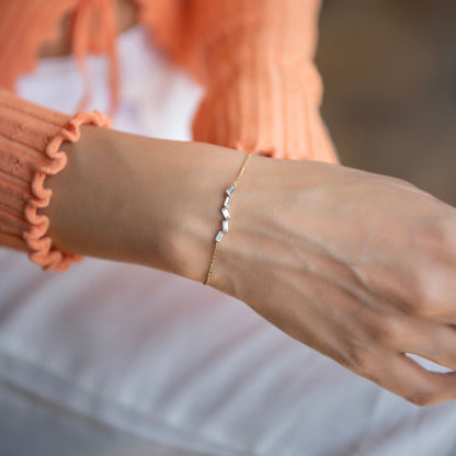 Pulsera Baguette Zigzag Oro