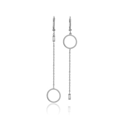 Pendientes Asimétricos Baguette Oro