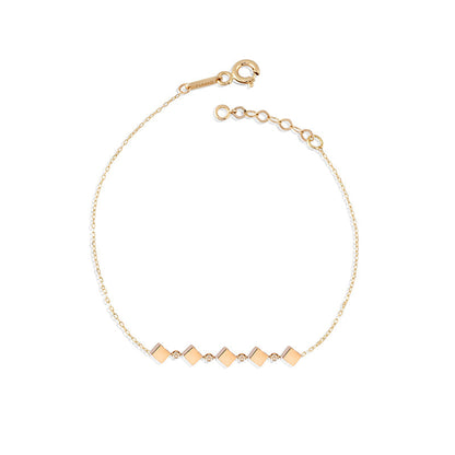 Pulsera Gravity Row Cube Oro