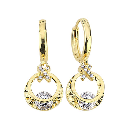 Pendientes colgantes resplandor dorado