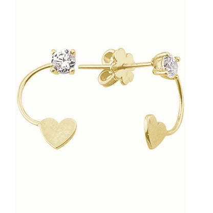 Pendientes Corazón Abrazo Oro