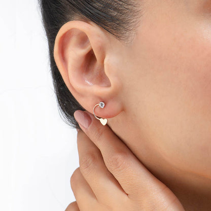 Pendientes Corazón Abrazo Oro