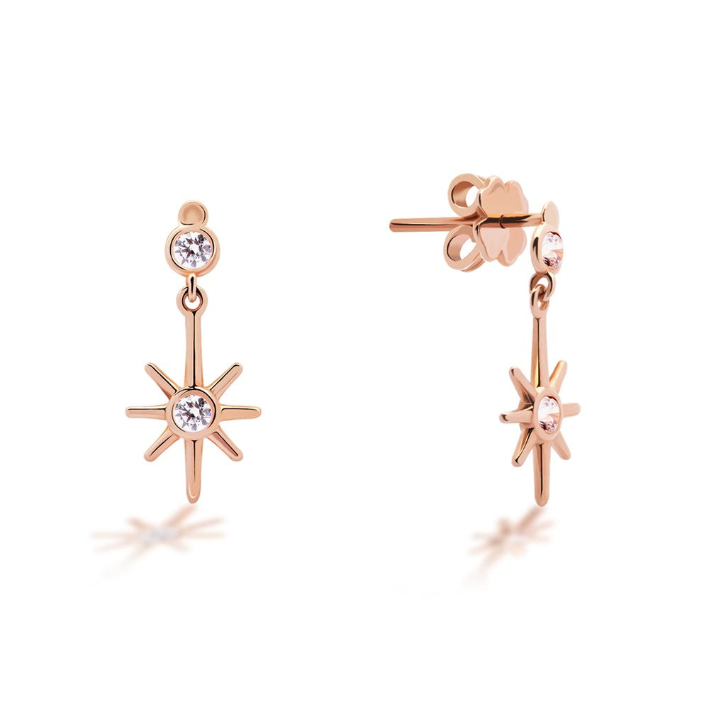 Cabaret Pole Star Gold Earring