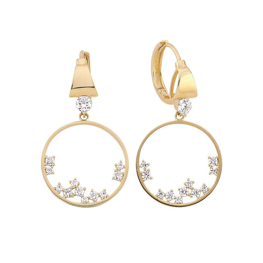 Celestial Harmony Yellow Gold Earrings