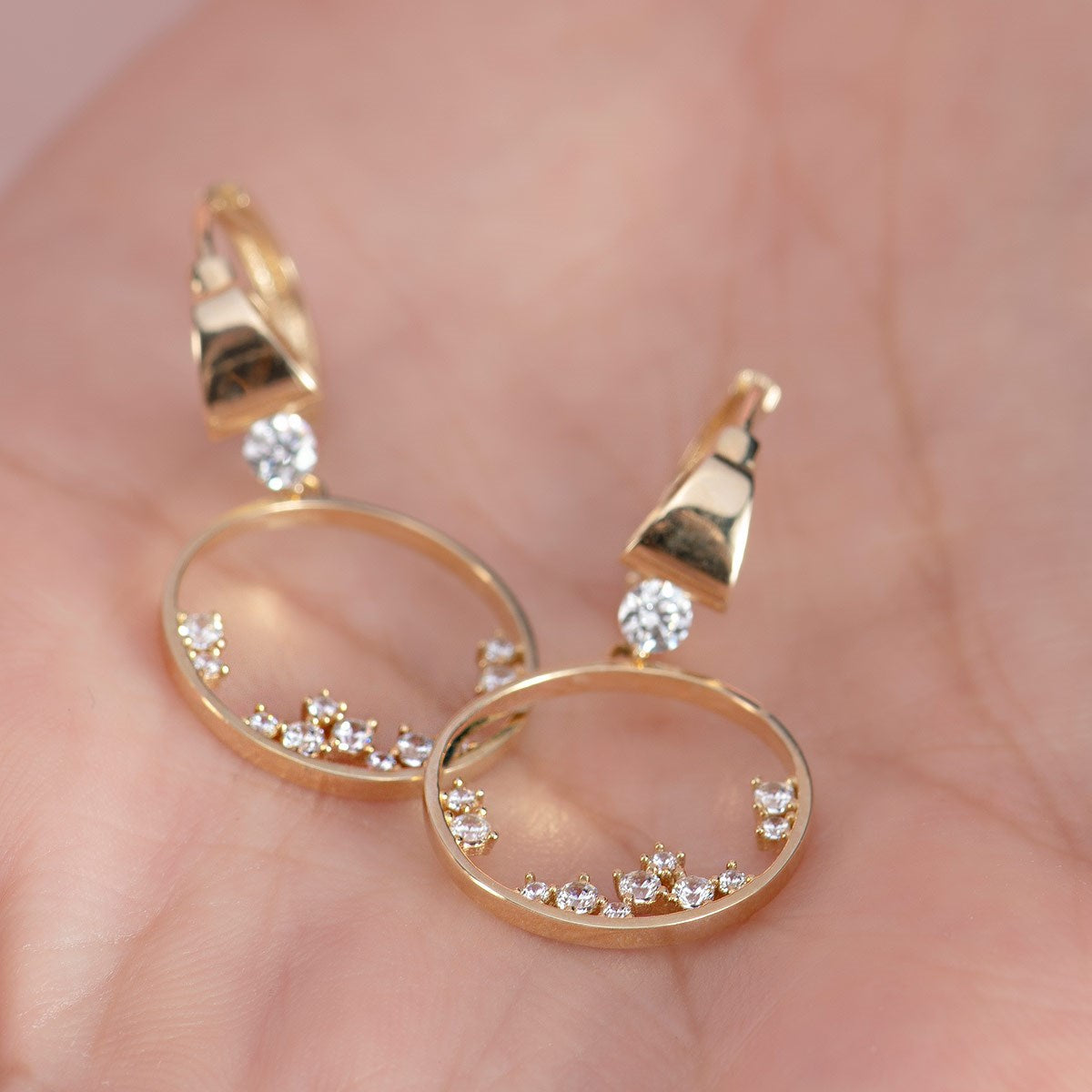 Celestial Harmony Gold Earrings