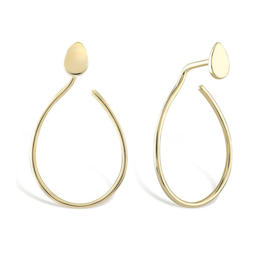 Teardrop Loop Gold Earrings