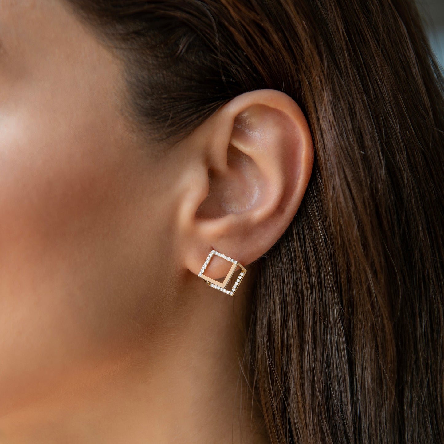 Geometric Grace Gold Earrings