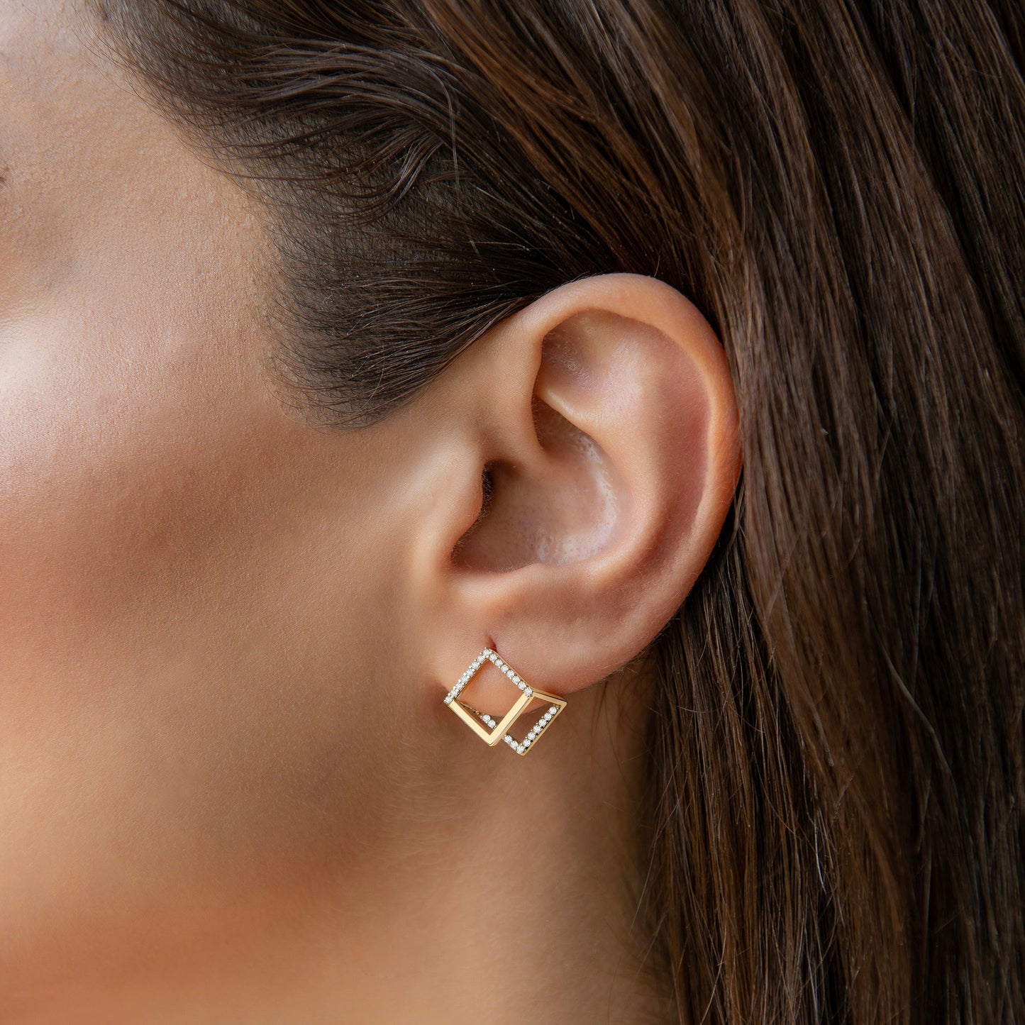 Geometric Grace Gold Earrings