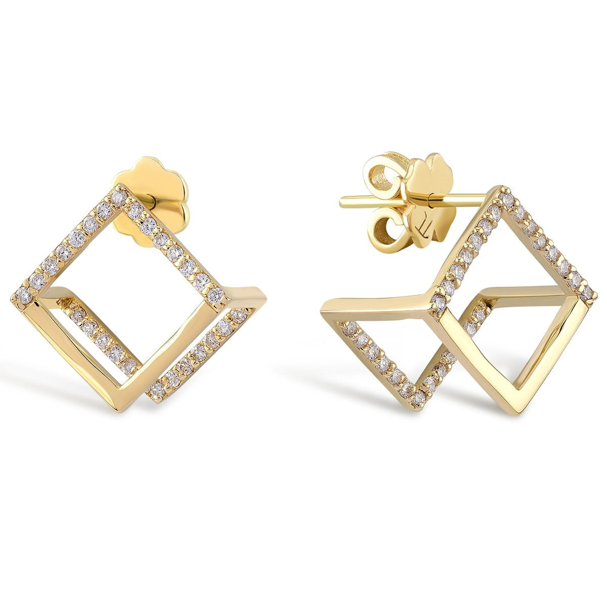 Geometric Grace Gold Earrings