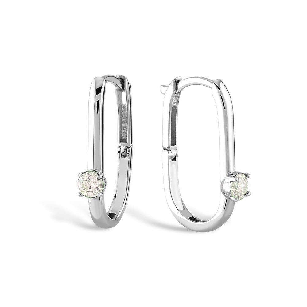 Pendientes de aro dorados brillantes Horizon